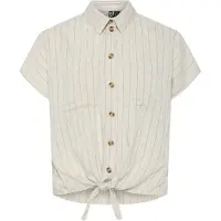 Pieces Pcpia Leinenmix Kurzarmhemd | Beige | L