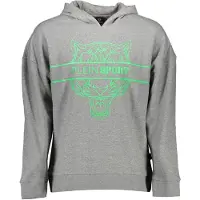 Plein sport Herren grauer Baumwollpullover