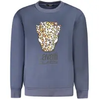 Cavalli Class Blu Polyester Damen Sweatshirt