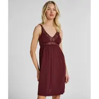 Hunkemoller Jersey-Negligé mit Spitze Lila