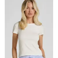 Hunkemoller Kurzärmeliges Pyjama-Oberteil Weiß