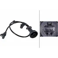 Hella ABS Sensor Raddrehzahl Hinten passend für MERCEDES-BENZ A-Klasse (W169) 6PU 358 252-041