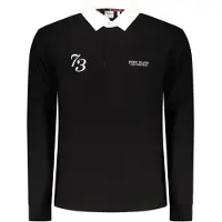 Pepe Jeans Herren-Poloshirt, langärmelig, schwarz