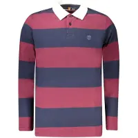 Timberland Herren Langarm-Poloshirt, Rot