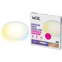 Wiz Superslim Deckenleuchte 14 W, Bluetooth, Weiß, LED, Metall, Nicht austauschbare(s) Leuchtmittel, 2700 K