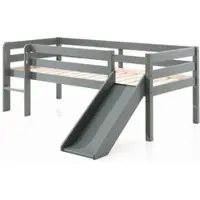 58 aufm Kessel Kojenbett mit Rutsche Karolina 208x175x83 Massivholz Grau