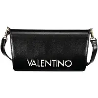 Mario Valentino Elegante Damenschultertasche in Schwarz mit Vielseitigen Riemen