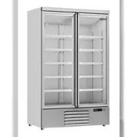 CombiSteel Professioneller Kühlschrank mit 2 Glastüren Weiß - 7455.2200