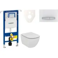 Ideal standard Geberit Wand-WC Set für Vorwandmontage + Tesi WC 111.355.00.5NF8