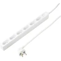 Sygonix SY-5775150 Steckdosenleiste 6fach Weiss Eurostecker 1 St.