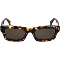Kenzo KZ40164U Unisex-Sonnenbrille Vollrand Quadratisch Kunststoff-Gestell, braun