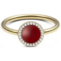 Daniel Wellington Gold-Plated Ring With Red Agate And Crystals Audrey Dw0040125