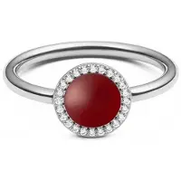 Daniel Wellington Eleganter Ring mit rotem Achat und Kristallen Audrey DW0040123 - Schaltung: 56 mm