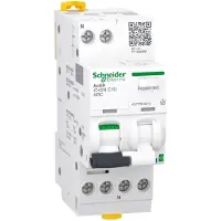 Schneider Electric Acti9 iC40N ARC Active, AFDD + LS-Schalter + Komm., 1P+N, 10A, C-Char., 6000A A9TPED610