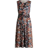 Betty & Co Midikleid "Midikleid ohne Arm", Damen, Gr. 38, EURO, braun (nature, braun), Obermaterial: 100% Polyester PES., Kleider Midikleid
