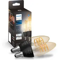 Philips Hue Filamentlampe White Ambiance Kerzenlampe E14 Doppelpack