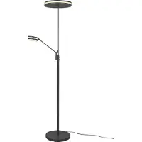 TRIO Großer LED Deckenfluter FRANKLIN mit Lesearm, Höhe 181cm, Anthrazit