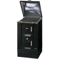Wamsler wasserf. Küchenofen | K 158 CL | Glaskeramik | 22 kW | Schwarz/Gold