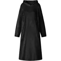 vidaXL Decken-Hoodie Schwarz L Flanell