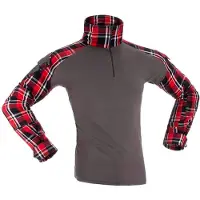 Invadergear Flannel Combat Langarm-t-shirt