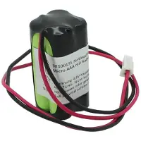 AccuCell Notleuchtenakku NiMH 4,8V 600mAh F2x2 Micro AAA mit Kabel und Stecker