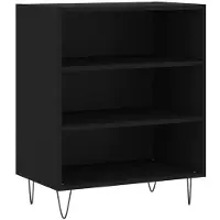 Helloshop26 Buffet Sideboard Kommode Schrank Aufbewahrungsmöbel Organizer für Küche Wohnzimmer Lounge 57 x 35 x 70 cm schwarzes