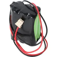 AccuCell Notleuchtenakku NiMH 7,2V 600mAh Micro AAA mit 200mm Kabel und Stecker, ersetzt Beghelli 415390000