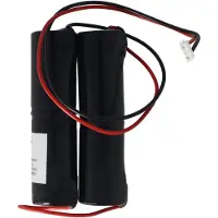 AccuCell Notleuchtenakku NiMH 4,8V 3000mAh 2x L1x2 Sub-C mit Kabel Stecker