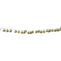 Christmas Decoration Girlande mit Glöckchen 1,20m Metall Weihnachtsgirlande mit Metallglocken Dekoration Glöckchenkette Weihnachtsbaumkette Weihnachtsdeko Gold
