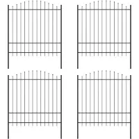 vidaXL Gartenzaun WOERDEN 4 stk. 170 x 215 cm Grau