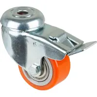 BS Rollen Lenkrolle mit Feststeller und Gewindestift Polyurethan Rad-Ø 50 mm 120 kg - A621.C10.050