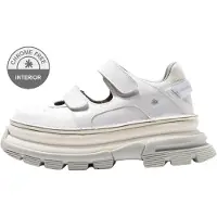 Art für Damen. 116441170003_017 Core 2 Lederschuhe weiß (42), Öko-Leder, 3 bis 5 cm, Klettverschluss, Lässig