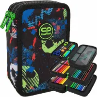CoolPack - Jumper 3 - Dreifach-Federmäppchen Mit Ausrüstung - Fussball Blau