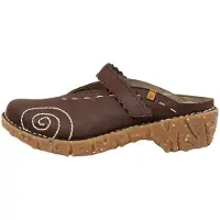 El naturalista für Damen. 2NG963129605_012 Ng96 Yggdrasil Lederclogs dunkelbraun (41), 3 bis 5 cm, Klettverschluss, Lässig