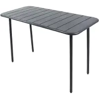 VCM Gartentisch Sumila Metall 110x55 cm, wetterbeständiger Outdoor Tisch mit höhenverstellbaren Füßen, Balkontisch Garten oder Terrasse