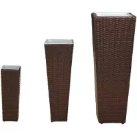 vidaXL Set für Outdoor 3 Stk. 30 x 30 x 80 cm Metall