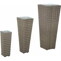 vidaXL Set für Outdoor 3 Stk. 30 x 30 x 80 cm Metall