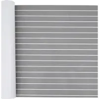 vidaXL Bootsmatte Gestreift Hellgrau und Weiß 240 x 90 cm EVA