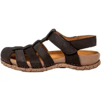 El naturalista Unisex. 258621101005_001 Leder Sandalen N5862 Tabernas schwarz (45), Wohnung, Klettverschluss, Lässig