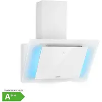 Klarstein Eleonora - Kopffreie Dunstabzugshaube, , Abluftleistung: 426 m³/h, Touch Control, RGB-Ambiente-Farbe, 60 dB, Umluft und Abluft, LED Beleuchtung, Fettfilter, 60 cm, weiß