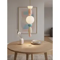 Nova Luce LED Pendelleuchte Obrie 23W warmweiss 3000K Mehrfarbig Glas Metall Ø20cm 9009153