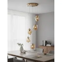 Nova Luce ODELLE Pendelleuchte E14 5-fach Gold 120x48cm dimmbar 9009255