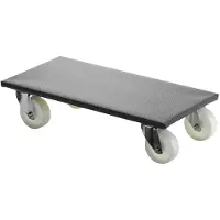 BS Rollen BS Allzweckroller, Rad-Ø 100 mm, Tragkr. 350 kg, Platte 300x600, Kunststoffrad