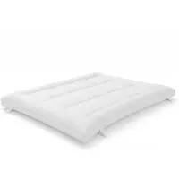 11.11 SRLS The White Stone Topper 90x190 cm aus 800 g/m² | Gepolsterter Matratzenschoner mit Wattekugelfüllung und atmungsaktivem Mikrofaserbezug | Extra Komfort und Volumen