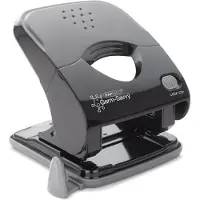 Rapesco X5-40ps ECO Less Effort 2-fach Locher, mit antibakteriellem Schutz Germ-Savvy (schwarz)