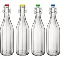 Bormioli Rocco Oxford-Flasche mit Deckel sortierte Farben lt 1, Packung mit 12