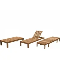 Axi Rowan 2-in-1 Gartenliege und Gartenbank aus Teak Holz | Teakholz Sonnenliege mit verstellbarer Rücklehne - 4 Positionen | Sonnenbett / Liege für Draußen / Garten | 250 x 67 x 77 cm
