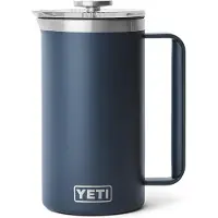 Yeti Rambler French Press 34oz Twist-To-Lock Lid, Navy Blue, Thermo French Press, 1L