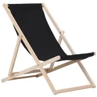 Sonstiges Liegestuhl schwarz klappbar aus Holz - Klappstuhl Klappliege Sonnenstuhl Strandstuhl Holzklappstuhl Sonnenstuhl Gartenliege