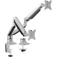 Mozi Dual Gas Spring Desk Stand -p??yt??jalka kahdelle n??yt??lle
